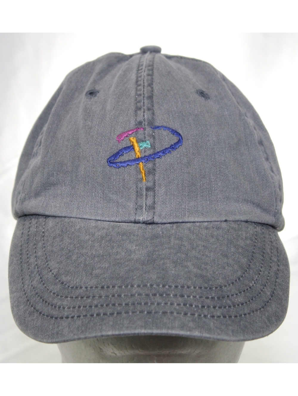 Vintage Powertel PCS Wireless Service Baseball Hat Cotton Deluxe Caps Denim Gray